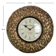 Moorni GH3S MALL Traditional Rajasthani Brass Wall Clock with Antique Design (40cm)