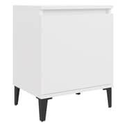 vidaXL Bed Cabinet with Metal Legs White 40x30x50 cm vidaXL Bed Cabinet with Metal Legs White 40x30x50 cm
