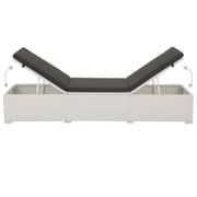 Vidaxl Sun Lounger With Cushion Poly Rattan White Vidaxl Sun Lounger With Cushion Poly Rattan White