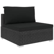 Vidaxl 5 Piece Garden Lounge Set With Cushions Poly Rattan Black