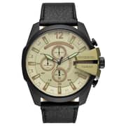 Diesel DZ4495 Mega Chief Analog Black Leather Men's Watch