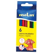 Molin PCP420-06B Plastic Crayons Color Plus Box 6