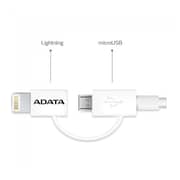 Adata AMFI2IN1-100CM-CWH USB Micro/Lightning cable 2IN1 1m White