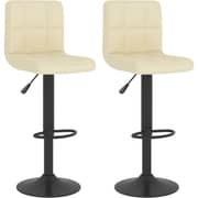 Vidaxl Bar Stools 2 Pcs Cream Fabric Vidaxl Bar Stools 2 Pcs Cream Fabric