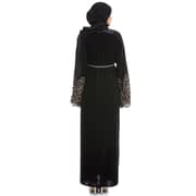 Look Style Casual Abaya with Matching Sheila Black/Gold Large - LS150150/L Look Style Casual Abaya with Matching Sheila Black/Gold Large - LS150150/L