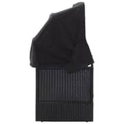 Vidaxl Outdoor Sofa Bed With Canopy Poly Rattan Black Vidaxl Outdoor Sofa Bed With Canopy Poly Rattan Black