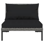 vidaXL 9 Piece Garden Lounge Set with Cushions Poly Rattan Dark Grey vidaXL 9 Piece Garden Lounge Set with Cushions Poly Rattan Dark Grey