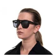 Just Cavalli Shiny Dark Green / Smoke Mirror Plastic Women's Sunglasses