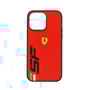 Ferrari Pu Leather Case With Printed Big Sf Logo For Iphone 14 Pro Red Ferrari Pu Leather Case With Printed Big Sf Logo For Iphone 14 Pro Red