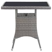 Vidaxl Garden Table Anthracite 80x80x74 Cm Poly Rattan
