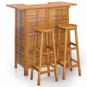 vidaXL 3 Piece Garden Bar Set Solid Wood Acacia