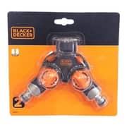 Black and Decker 2 Way Aluminium Tap Adaptor