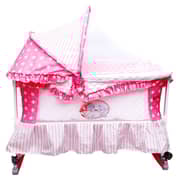 Baby Plus Baby Crib With Retractable Hood Bp6597 Pink