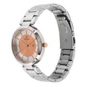 Titan, 2480KM01, Womens Watch Work wear Collection Analog, Rose Gold Dial Silver Stainless Band