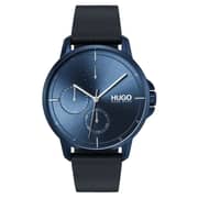 Hugo Boss 1530033 Focus Quartz Blue Leather Watch Men Hugo Boss 1530033 Focus Quartz Blue Leather Watch Men