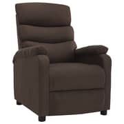 vidaXL Recliner Brown Fabric vidaXL Recliner Brown Fabric