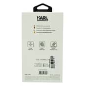 Karl Lagerfeld Nylon Puffy Elongated Logo Hard Case For Iphone 14 Pro Black