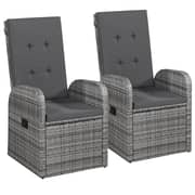 vidaXL 9 Piece Garden Dining Set with Cushions Grey