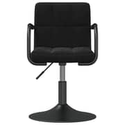 Vidaxl Swivel Dining Chairs 2 Pcs Black Velvet Vidaxl Swivel Dining Chairs 2 Pcs Black Velvet