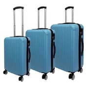 Highflyer Trinity Series Trolley Luggage Bag 3Pc Blue TH-019-3PCABS