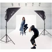 Coopic Kt-1301 Photo Studio Lighting Kit With 2pcs 50x70cm Softbox, 2pcs 4 In 1 E27 Bulb Socket, 8pcs 45w Bulbs, 2pcs 200cm Light Stand