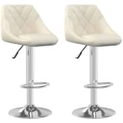 Vidaxl Bar Stool 2 Pcs Cream Velvet Vidaxl Bar Stool 2 Pcs Cream Velvet