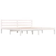 vidaXL Bed Frame Solid Wood Pine 180x200 cm White 6FT Super King vidaXL Bed Frame Solid Wood Pine 180x200 cm White 6FT Super King