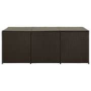 Vidaxl Garden Storage Box Poly Rattan 180x90x75 Cm Brown Vidaxl Garden Storage Box Poly Rattan 180x90x75 Cm Brown