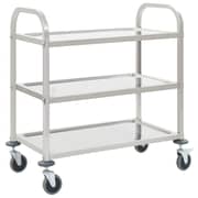 vidaXL 3-Tier Kitchen Trolley 95x45x83.5 cm Stainless Steel vidaXL 3-Tier Kitchen Trolley 95x45x83.5 cm Stainless Steel