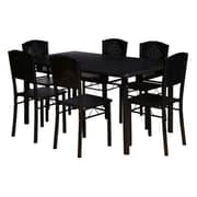 Pan Emirates Leatrop Dining Set (1+6) Black