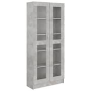 vidaXL Vitrine Cabinet Concrete Grey 82.5x30.5x185.5 cm Engineered Wood vidaXL Vitrine Cabinet Concrete Grey 82.5x30.5x185.5 cm Engineered Wood
