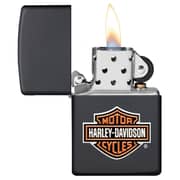 Zippo 49196 Harley-davidson Texture Print Classic Logo Black Matte Lighter