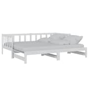 Vidaxl Pull-out Day Bed White Solid Pinewood 2x Vidaxl Pull-out Day Bed White Solid Pinewood 2x