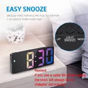 Budi GH0725 LED Colorful Clock