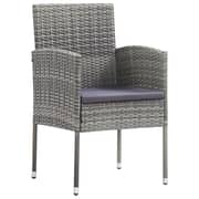 vidaXL 3 Piece Garden Dining Set Poly Rattan Anthracite vidaXL 3 Piece Garden Dining Set Poly Rattan Anthracite