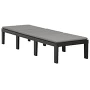 Vidaxl Sun Lounger With Cushion Plastic Anthracite