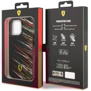 Ferrari Case Black With Double Layer Grass Print iPhone 14 Pro