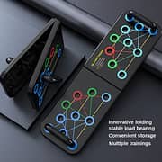 ULTIMAX- Push Up Rack Board Muscle Board 9 in 1 Multifunctional Foldable Fitness Board Rack with Handle Used for Body Muscle Training Fitness Home or Outdoor Sports