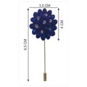 Soko Mesh Handcrafted Flower Boutonniere Blue & Silver For Men Soko Mesh Handcrafted Flower Boutonniere Blue & Silver For Men