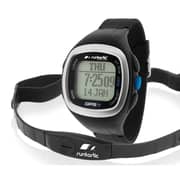 Runtastic GPS Watch with Heart Rate Measurement, Water Resistant, Time and Distance Measurement [Average, Max and Actual Speed and Pace Monitoring, Up to 14 Hours Battery Life] - Black