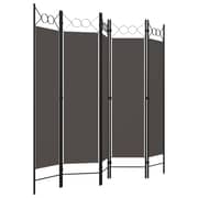 Vidaxl 5-panel Room Divider Anthracite 200x180 Cm Vidaxl 5-panel Room Divider Anthracite 200x180 Cm
