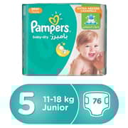 Pampers Baby Dry Diapers Value Pack, Size 5, 38 Count, Pack of 2