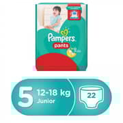 Pampers Pants Diapers, Size 5, Junior, 12-18 kg, Carry Pack, 22 Count