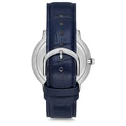 Omax Dome Series Blue Leather Analog Watch For Men DC001P64I