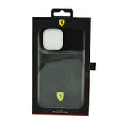Ferrari Hc Pu Carbon Effect Case With Italian Flag Line For Iphone 14 Pro Max Black