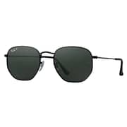 RayBan RB3548N-002/58-54 New Hexagon Black Polarized Unisex Sunglasses RayBan RB3548N-002/58-54 New Hexagon Black Polarized Unisex Sunglasses