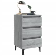 Vidaxl Bed Cabinet With Metal Legs Grey Sonoma 40x35x69 Cm Vidaxl Bed Cabinet With Metal Legs Grey Sonoma 40x35x69 Cm