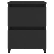 vidaXL Bedside Cabinets 2 pcs Black 30x30x40 cm Engineered Wood vidaXL Bedside Cabinets 2 pcs Black 30x30x40 cm Engineered Wood