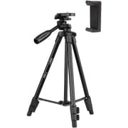 Dmk T-520 Adjustable Height (120cm) Tripod Stand Aluminum Alloy 3-section & 3-way Pan Head Universal 1/4 Mounting With Mobile Holder & Carrying Bag (maximum Load-2kg)
