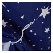 Single Bed Size 1pc Lower Deck Curtain White Stars Design